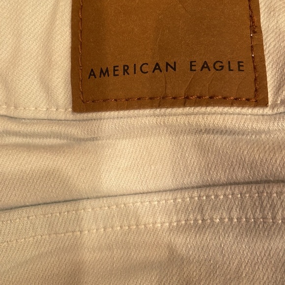 American eagle Outfitters stretch white jeans sz 0 short petite distressed - Picture 13 of 16